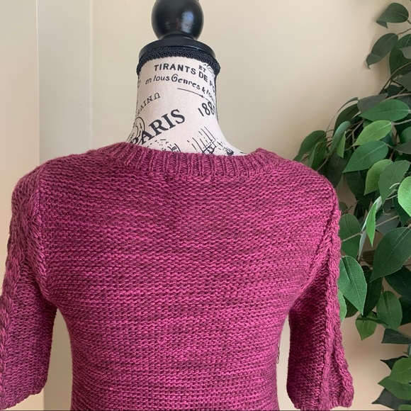 Pink Cardigan Knit 3/4 Sleeve Cardigan Fuchsia Sz M - Picture 13 of 16